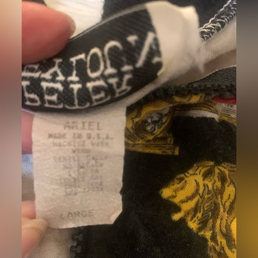 Vintage Baroque Patterned Bomber Jacket - image 8